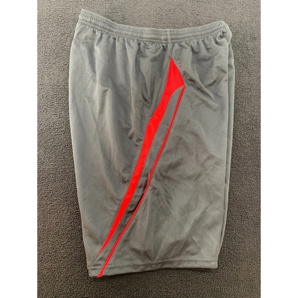 Alleso Athletic Shorts Men's‎ Black Red Athletic Gym Workout Casual Size L
